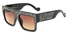 Load image into Gallery viewer, SHAUNA Crystal Decoration Oversized Women Square Sunglasses